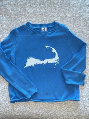 Blue Cape Cod Crewneck Sweater (100% cotton)